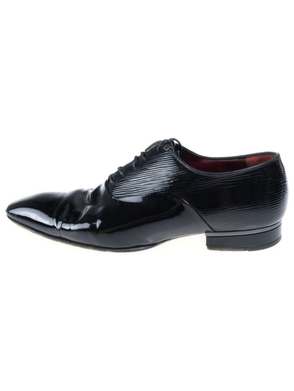 Louis Vuitton Patent Leather Damier Double Monk Dress Shoes Loafers Black